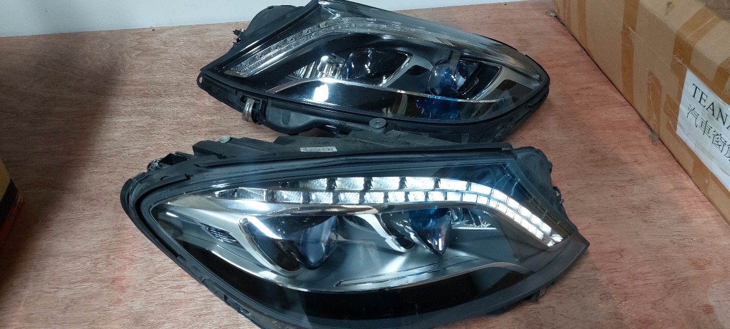벤츠 w222 전기형 순정 라이트 헤드램프 한세트