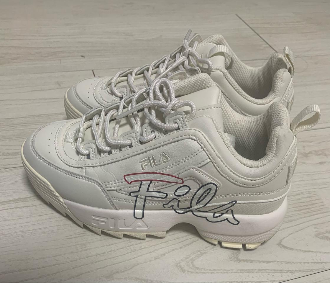 무료배송) 휠라 레이 스크립트 운동화 220