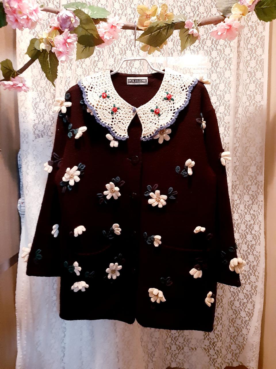 앤틱 모티브울가디건