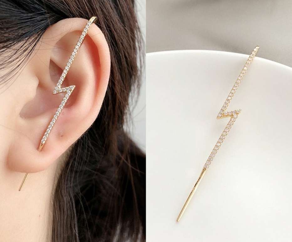 <새상품>번개모양 이어핀