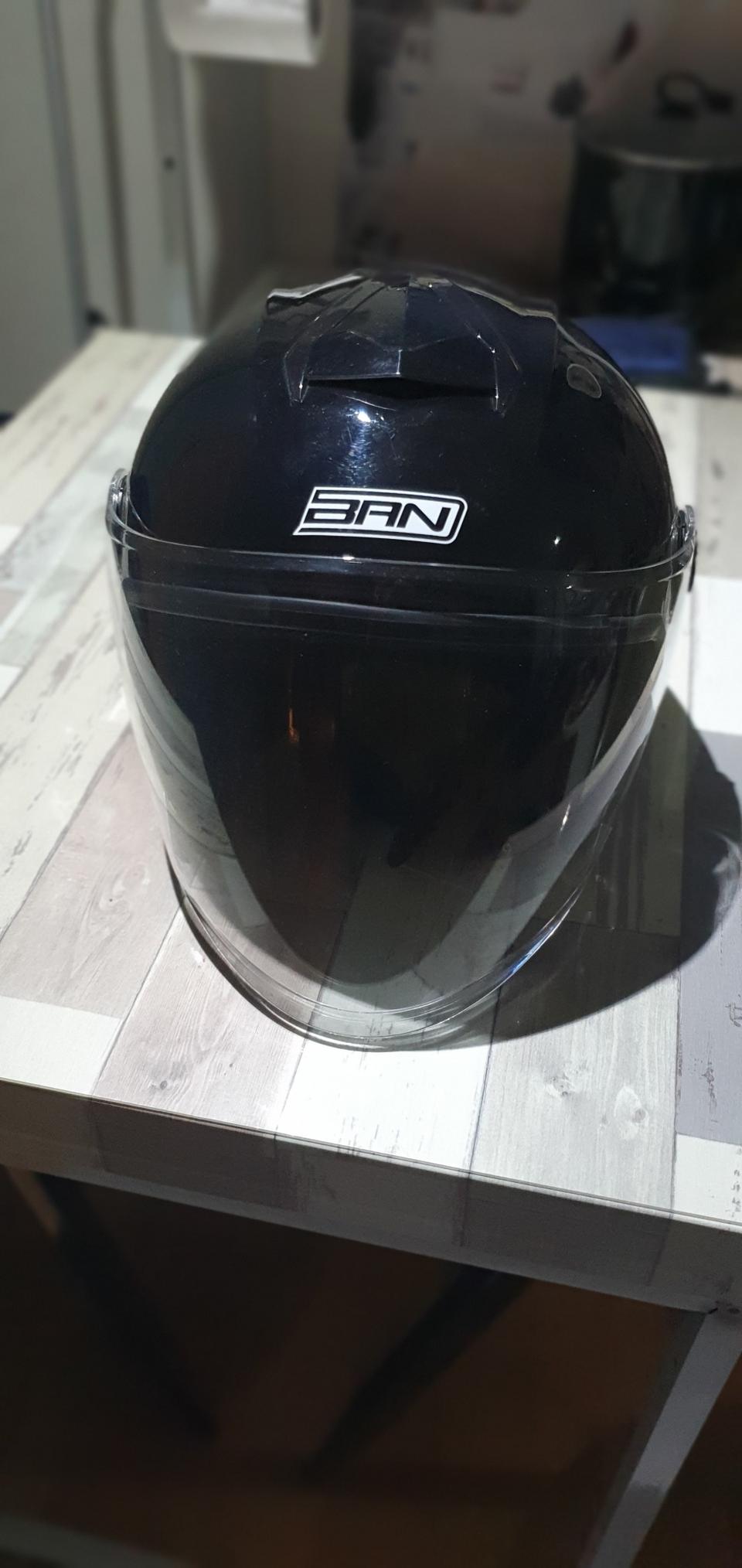 BAN 헬멧(L, 풀페이스, 유광블랙)