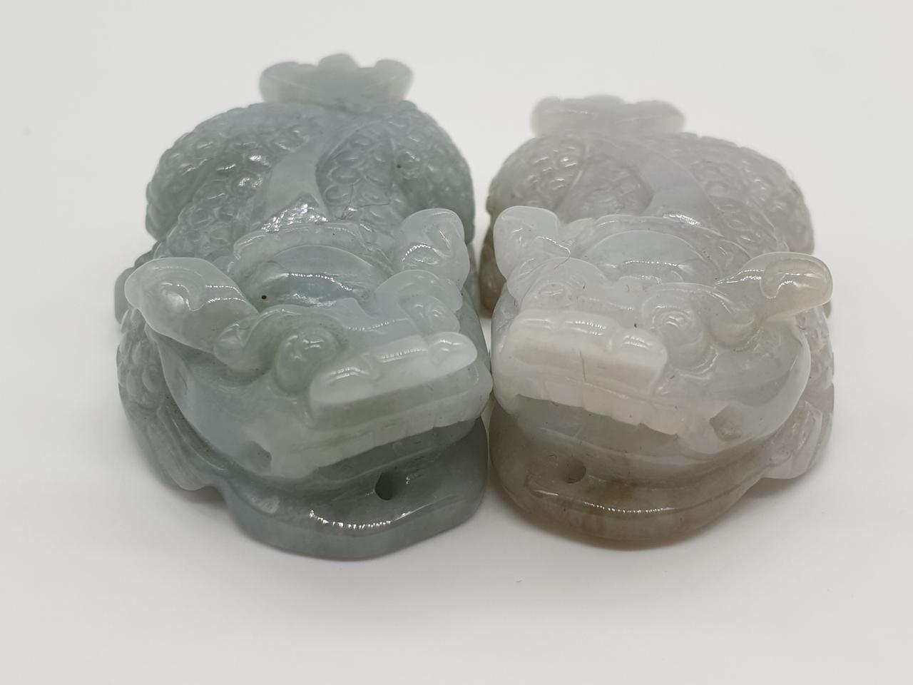 (재물복)천연 Ajade 비취 비휴 한쌍