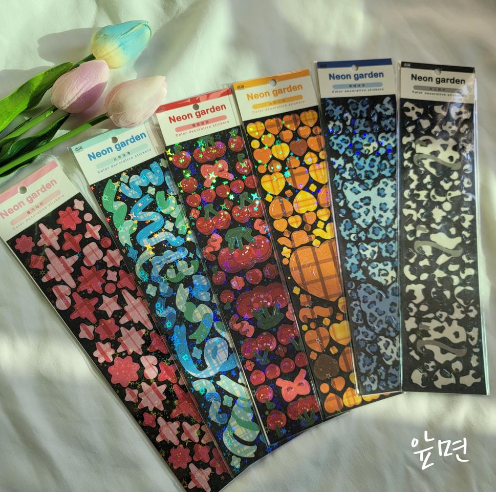 반짝 유광 폴꾸&컨페티스티커 9종