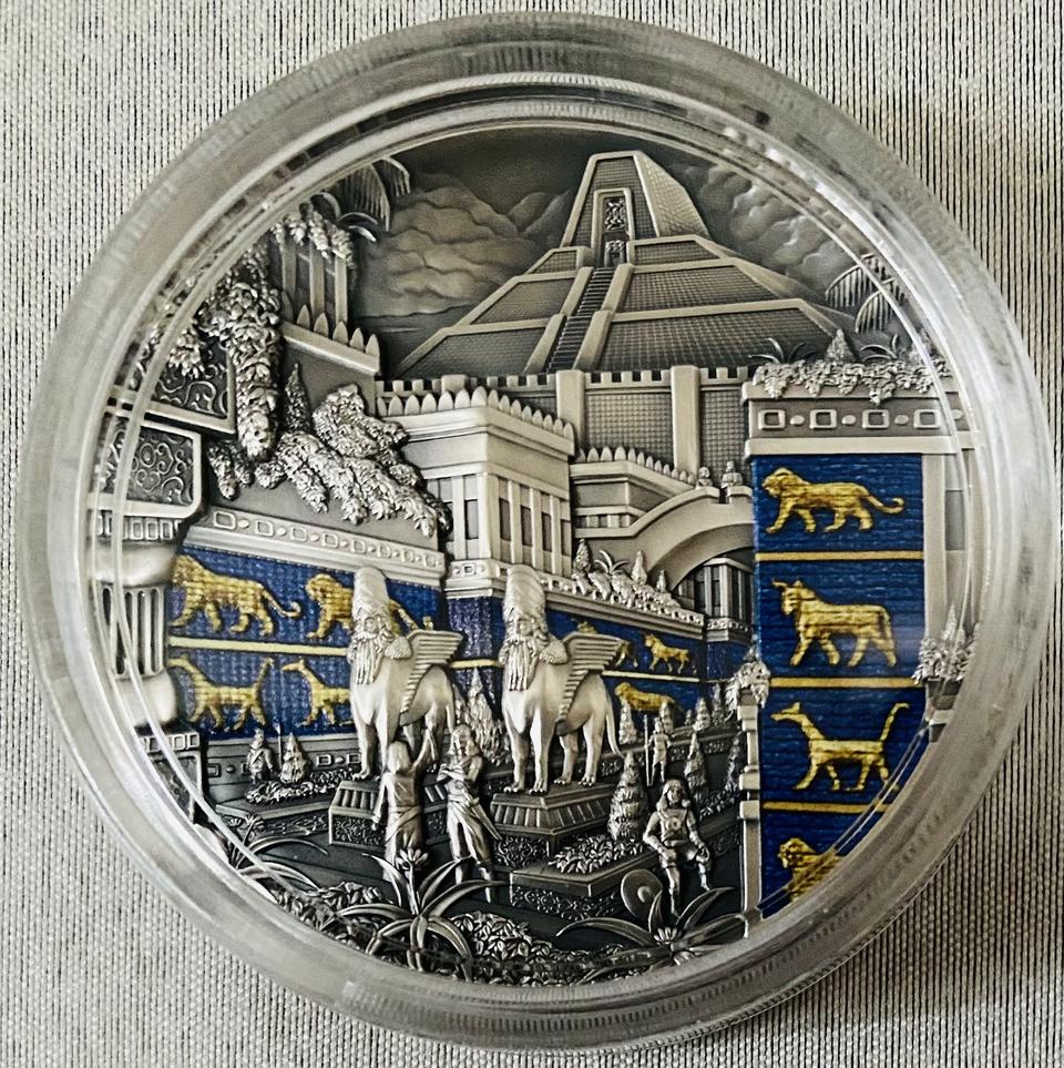 2021 잃어버린 문명 바빌론 2온스 하이릴리프 엔틱 은화