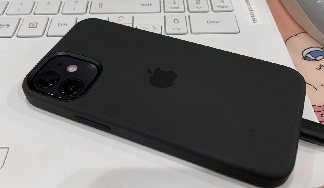아이폰12미니 애플정품실리콘케이스 블랙