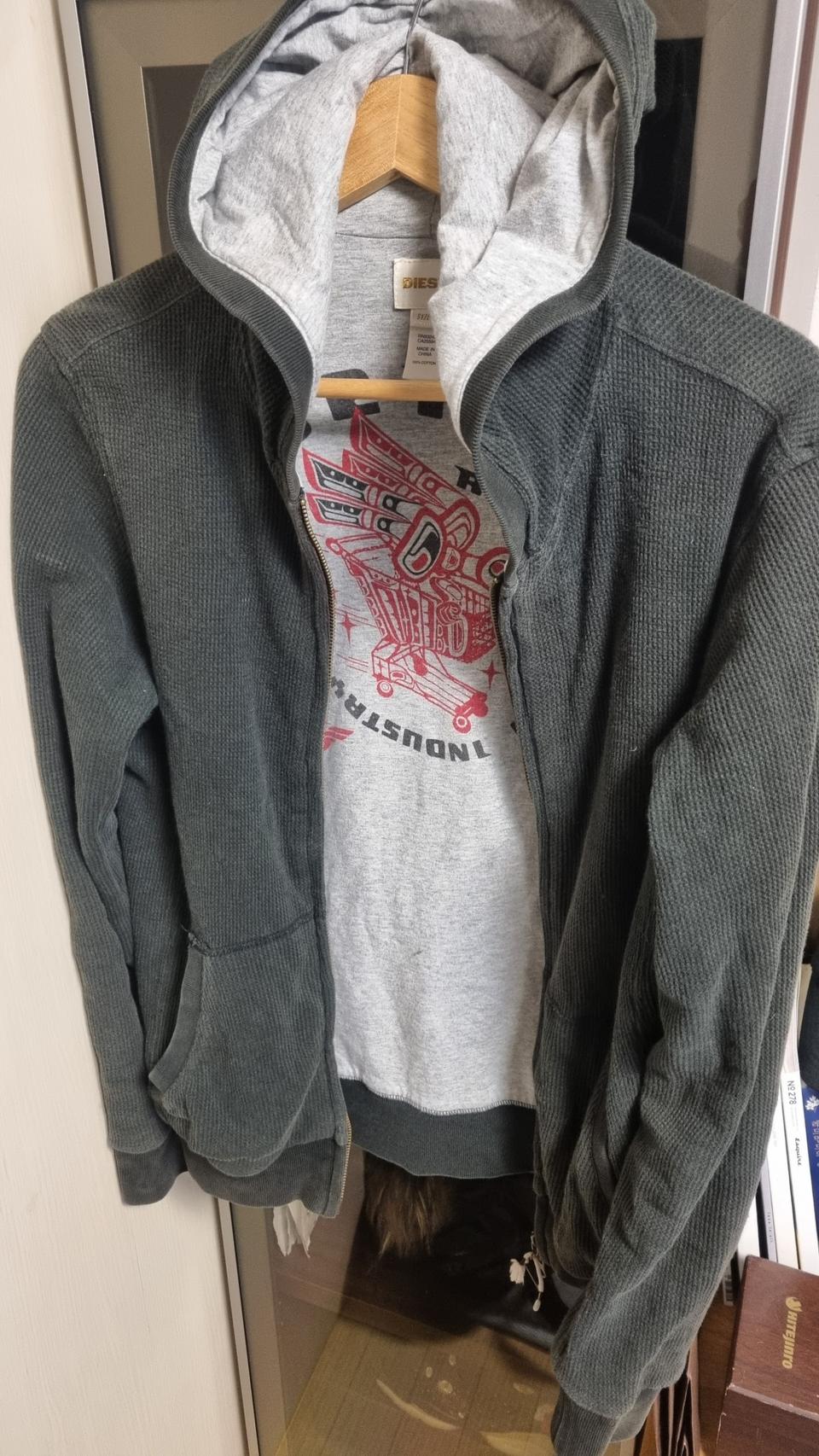 디젤 와플 후드 집업