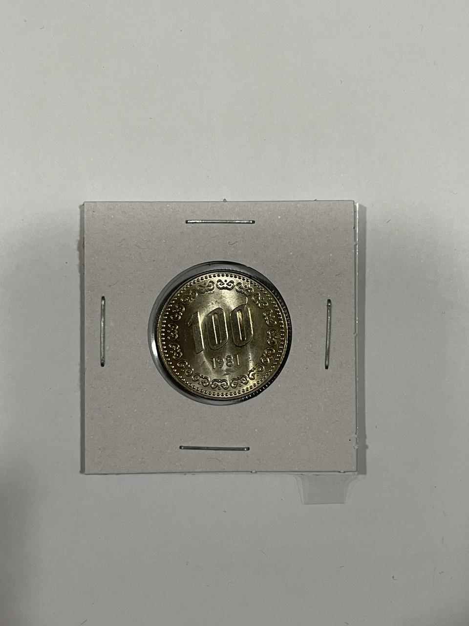 1981년 100원 미사용