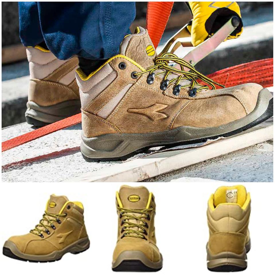 해외 DIADORA 디아도라 안전화 작업화 275 새상품 블랙&황갈색