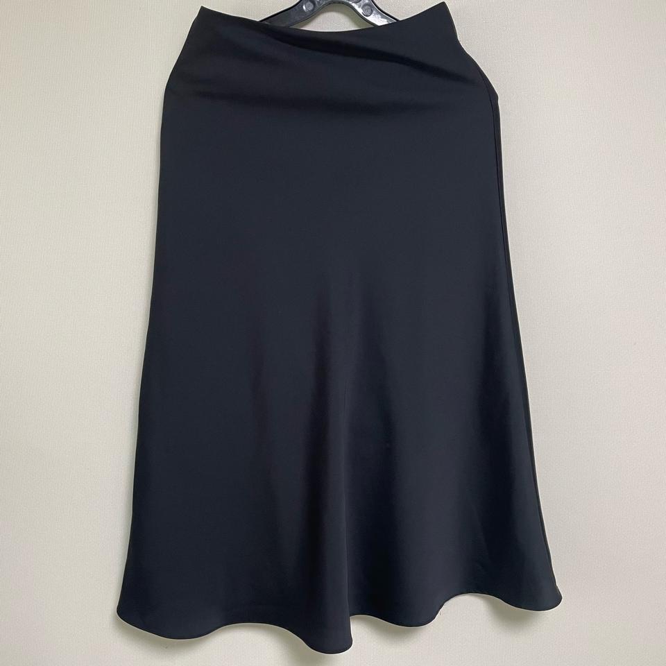 블랙 쉬폰 롱 스커트