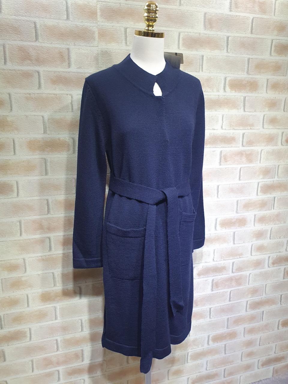 택부착 새상품 지오송 정품 100%울 벨트셋 니트 가디건 ~55