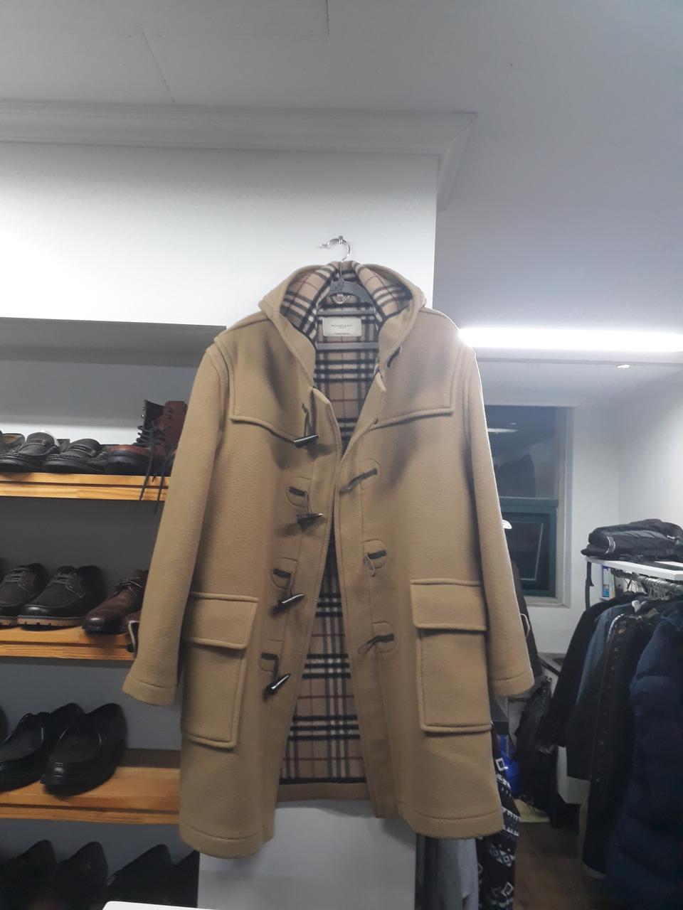 버버리 순모 더플코트