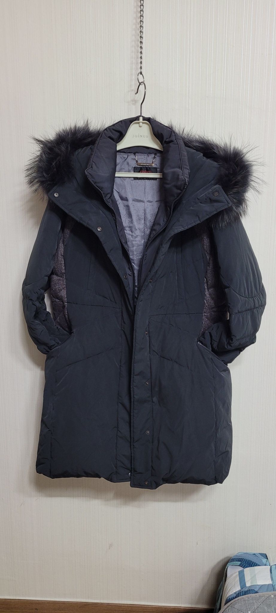 지센 라쿤퍼 오리털 패딩 점퍼