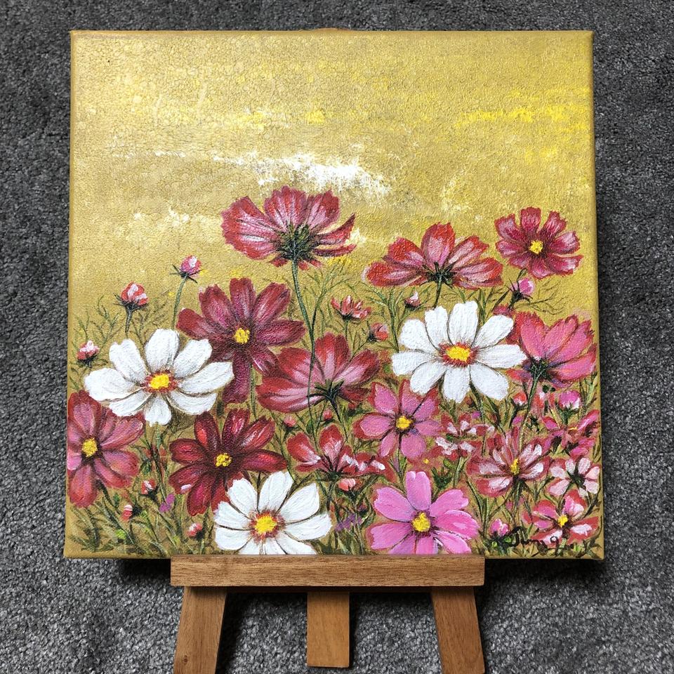 인테리어 코스모스 그림액자 캔버스 아크릴