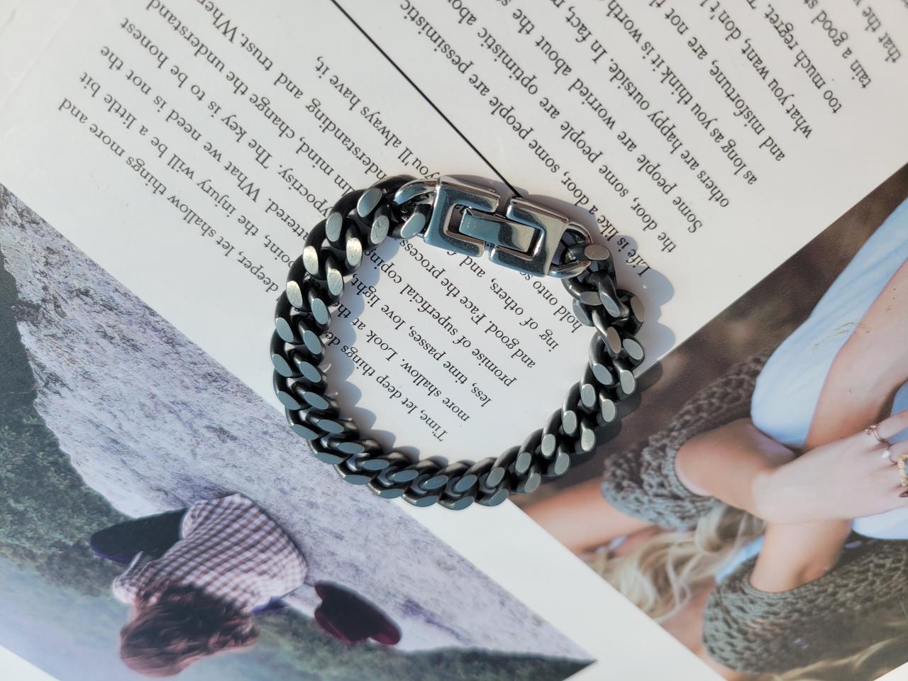 써지컬 스틸 무광 8mm 체인 팔찌