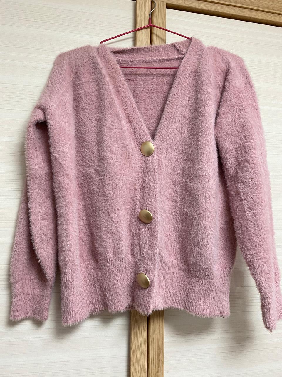 앙고라 왕버튼 가디건