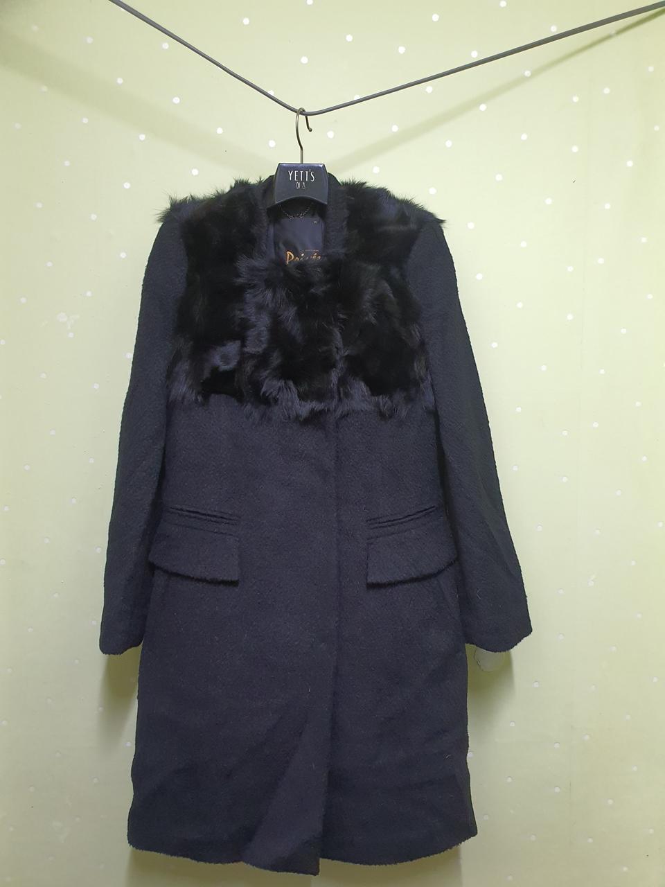 샤트렌폭스배색알파카코트95 상태최상 택포15000