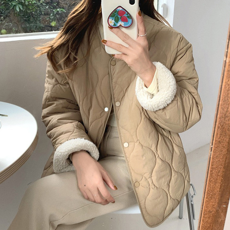 레트로 라운드 웜자켓