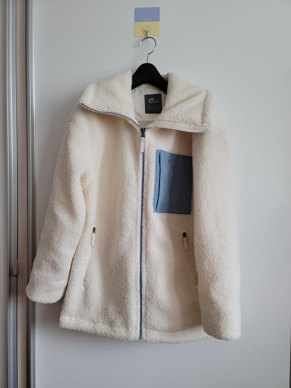 네파 전지현 보아 플리스 점퍼 아이보리블루 90사이즈 거의새옷