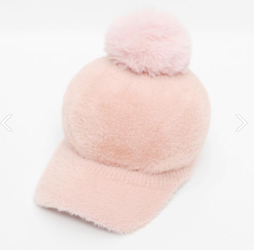 무료배송새제품할인) 사랑스러운 여자 밍크방울모자 겨울모자 골프캡 