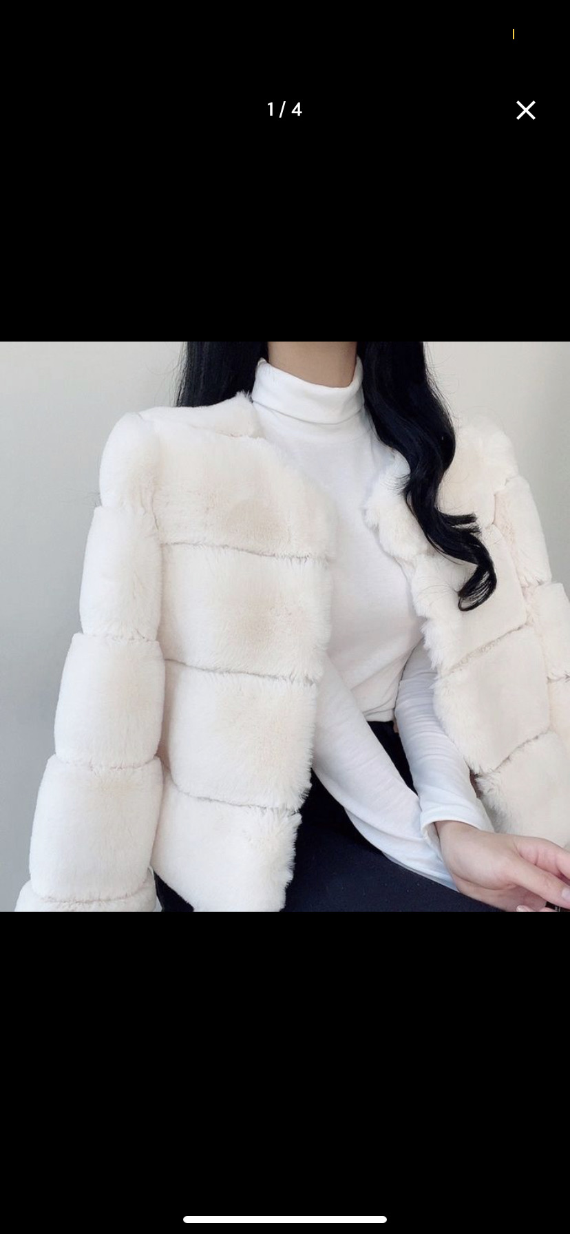 에이블리 크롭 퍼 자켓