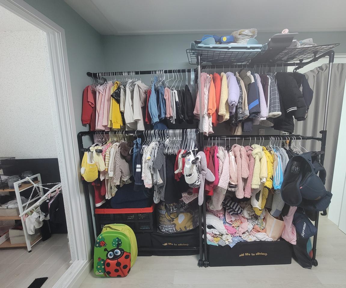 까사마루 접이식 3단행거 4개