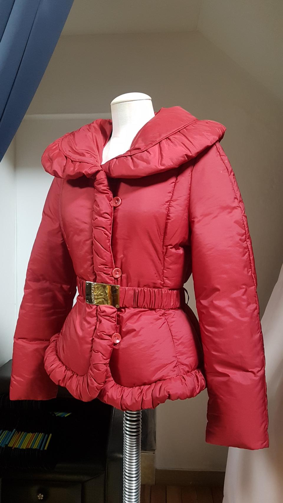 ✔(55)막스마라 정품 프릴 구스다운 금장벨트 패딩^^