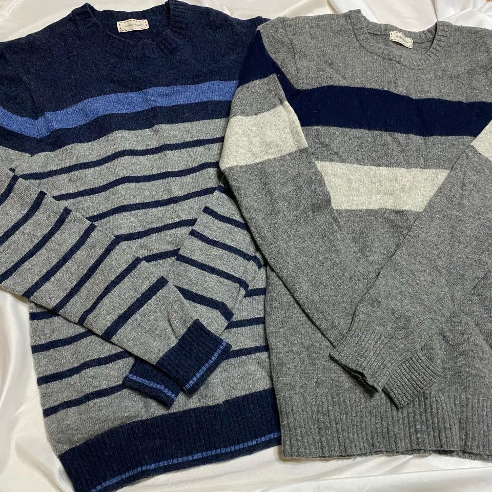 남자 90~95 상세사이즈있어요 국내제작 스트라이프 울 니트