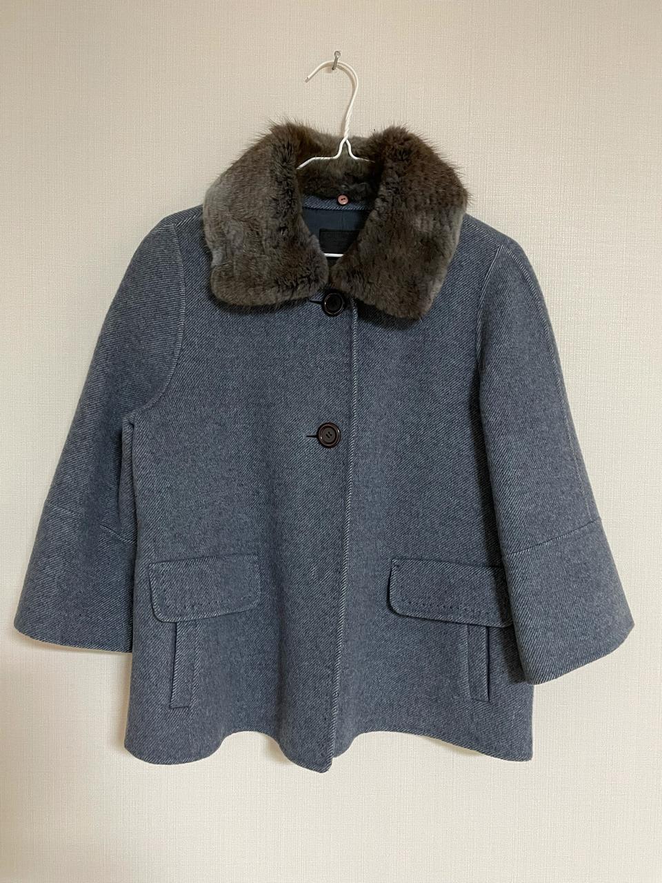 캐리스노트 토끼털 울코트