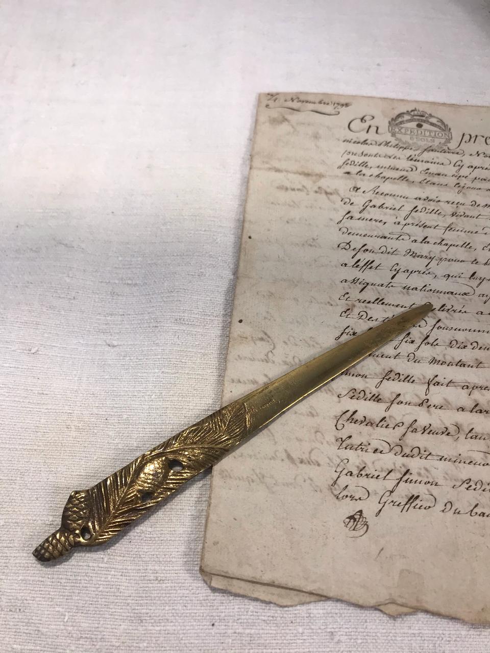 19세기 말, 엔틱 브론즈 레터오프너