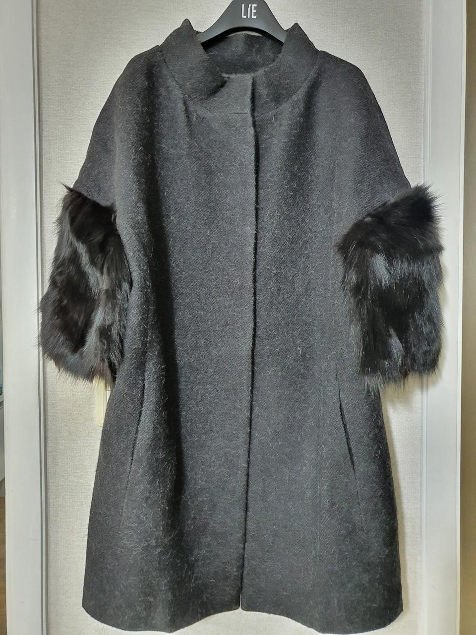 폭스소매 알파카 코트55~66