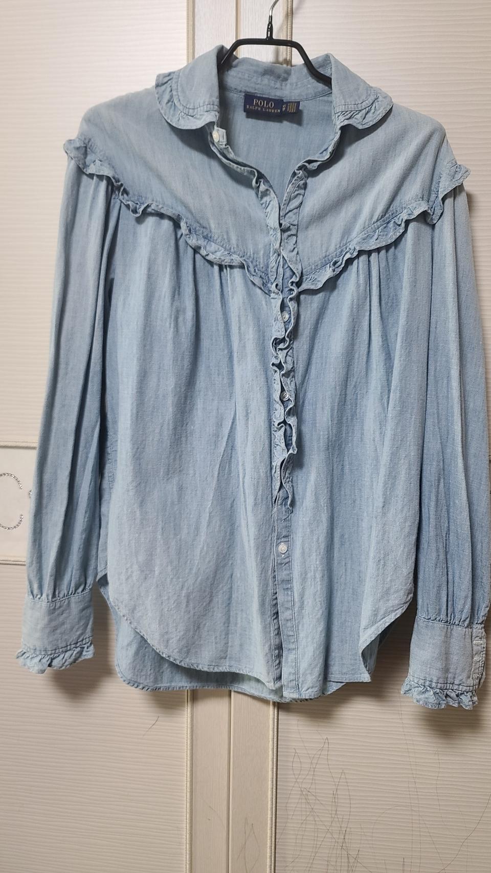 폴로 청블라우스