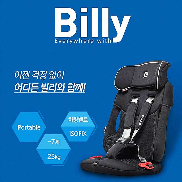 (새제품) 순성 듀클 빌리 휴대용 카시트 + 목베개, 전용백_차콜, B085