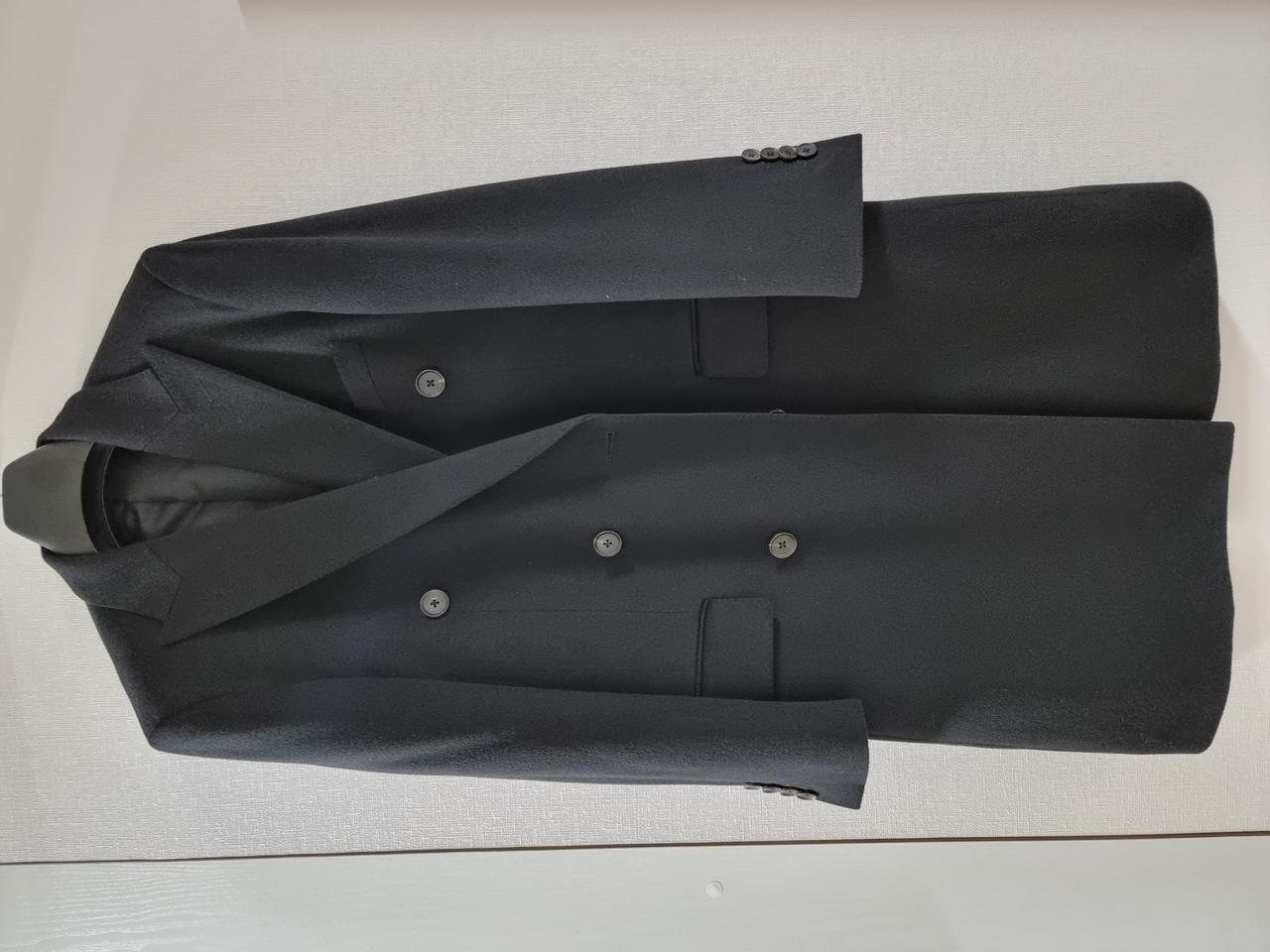 지이크 로로피아나 블랙 더블 롱 패딩 코트