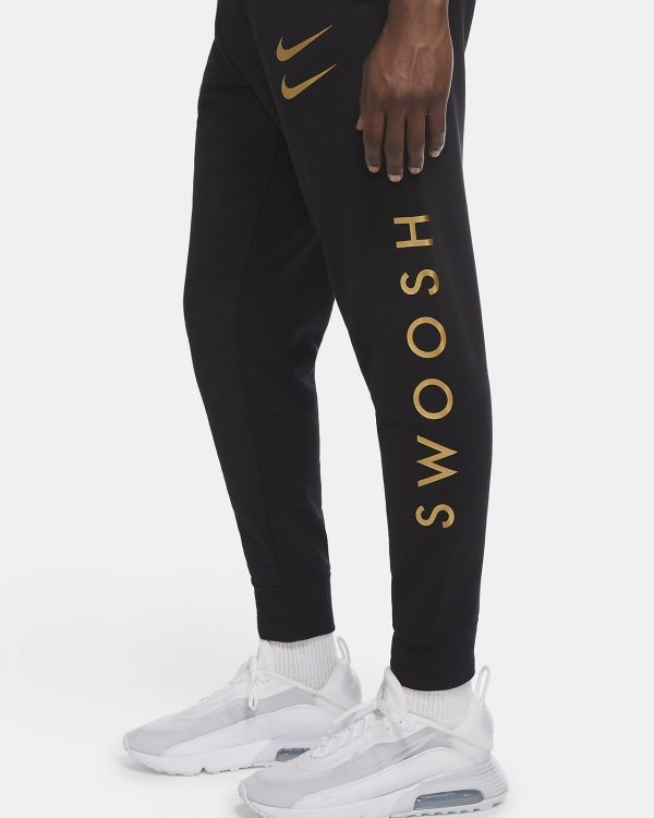 나이키 블랙골드 더블스우시 조거팬츠