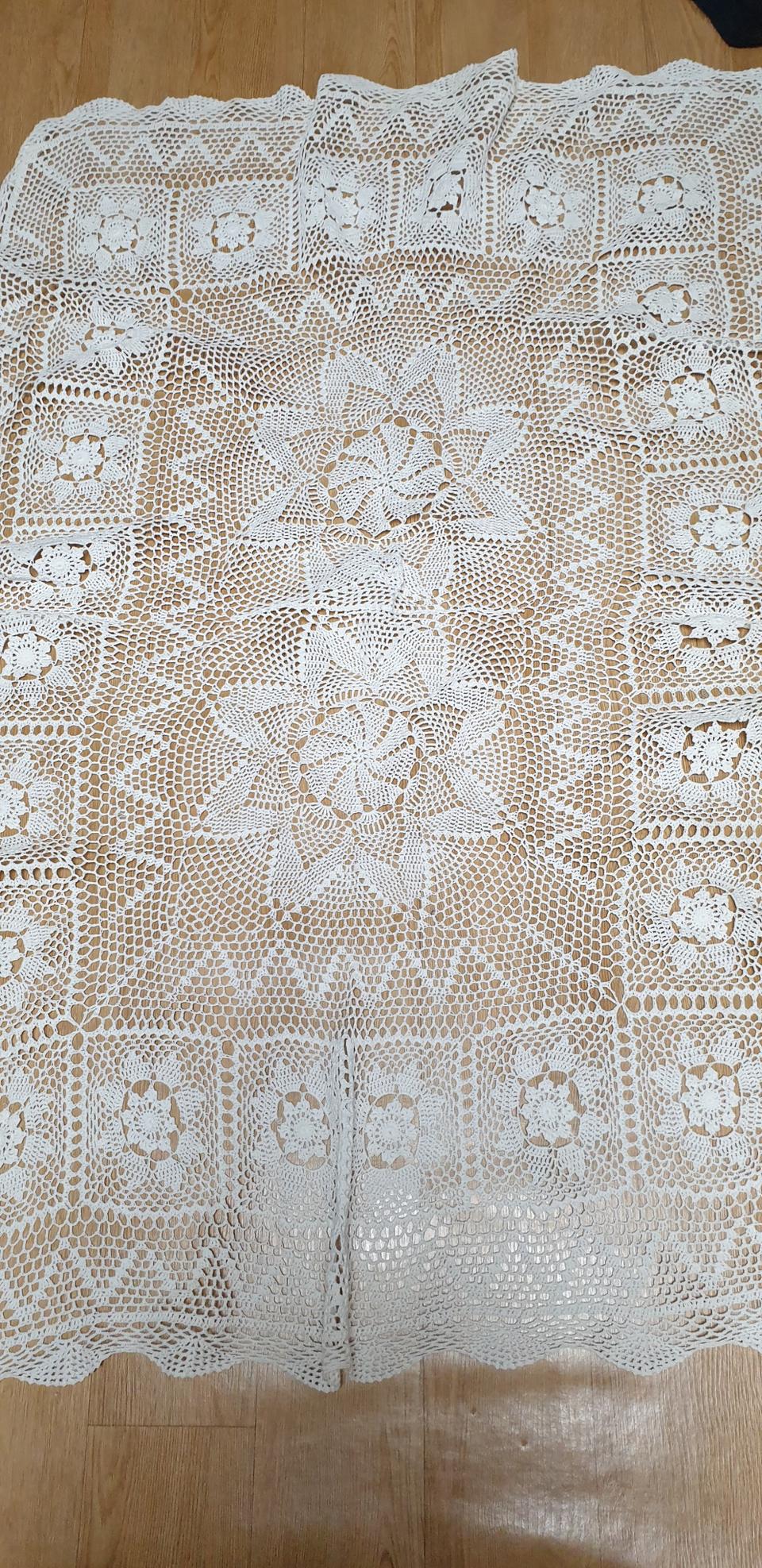 손뜨개*2인탁자보*95~136  *새거수준