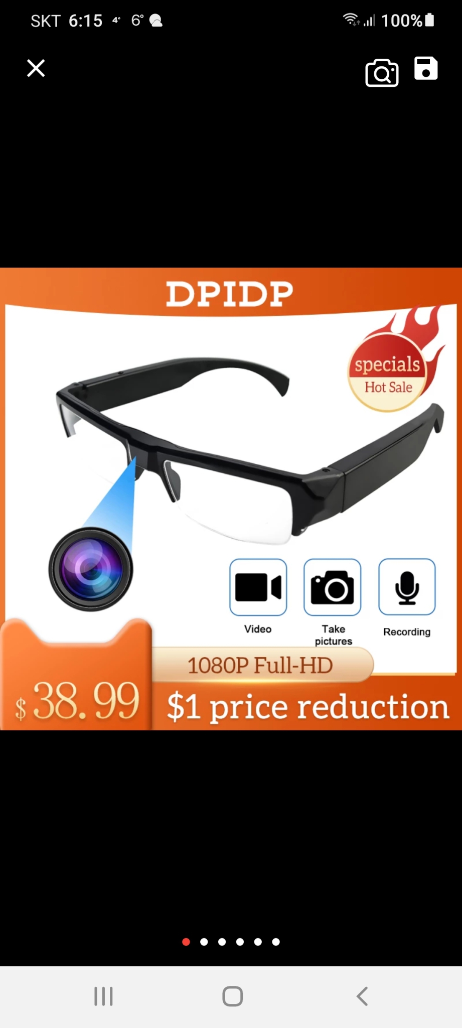 미니 카메라 안경 1080p HD.캠코더