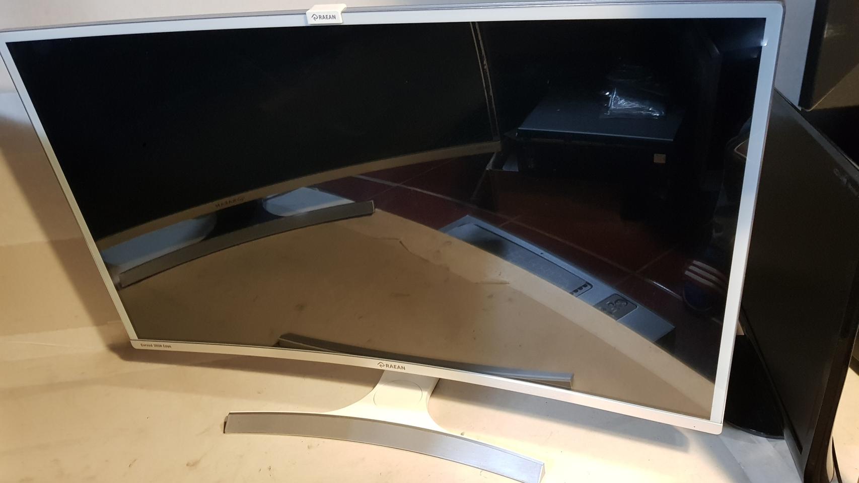 래안텍 CURVED-395H Edge White 39인치 커브드모니터 팜