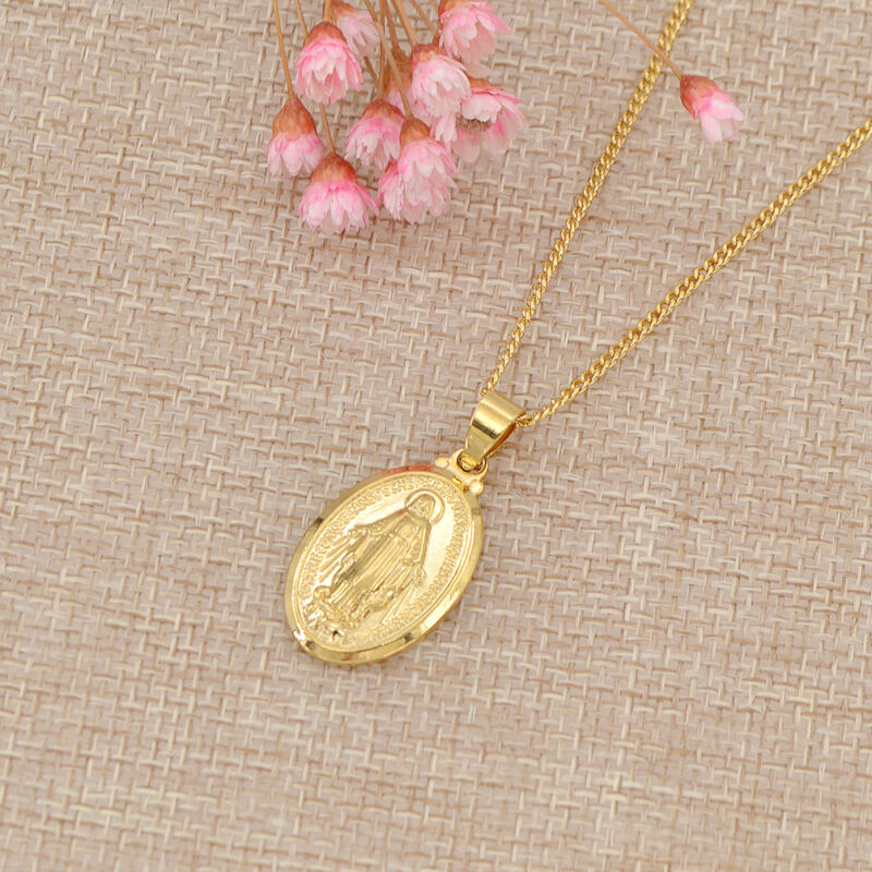 새 골드 성모 마리아 구리 펜던트 목걸이 액세서리 쥬얼리