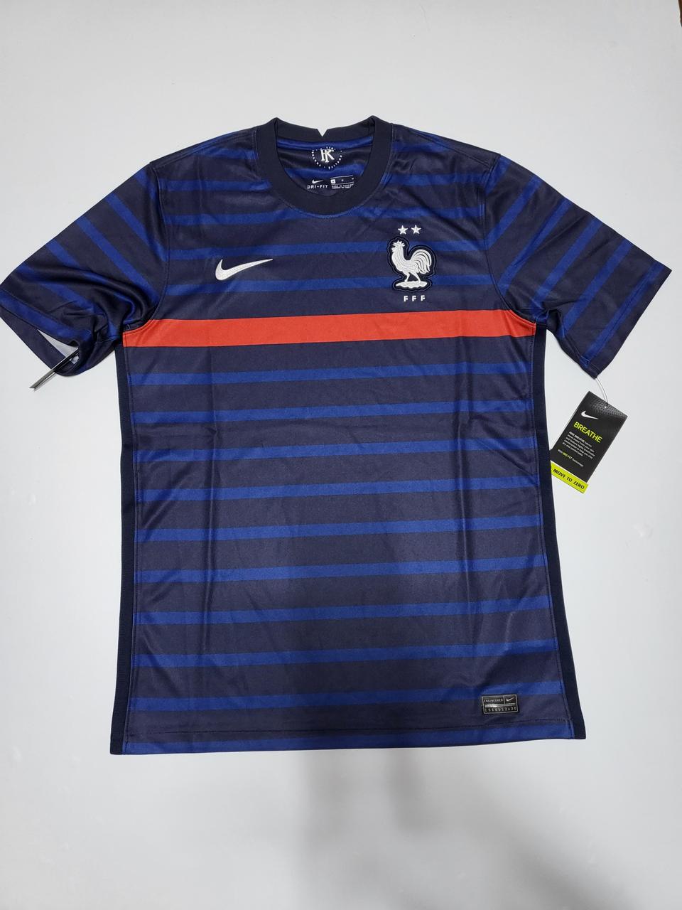 CD0700 498 나이키 프랑스 2020 브리드 스타디움 홈 반팔 저지