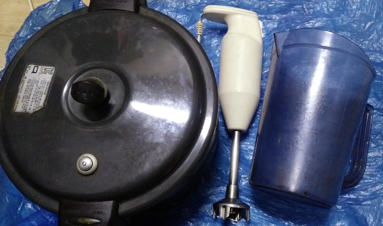 압력솥+블랜더+오디오 캠핑 세트(남선 압력밥솥 도깨비방망이 카세트오디오)