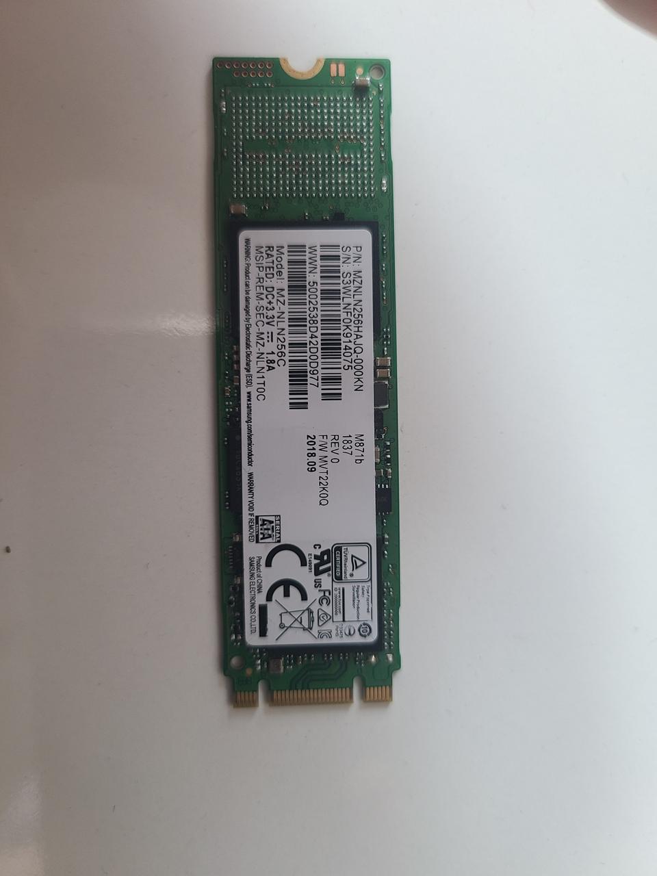 삼성 M.2 256gb 팝니다.