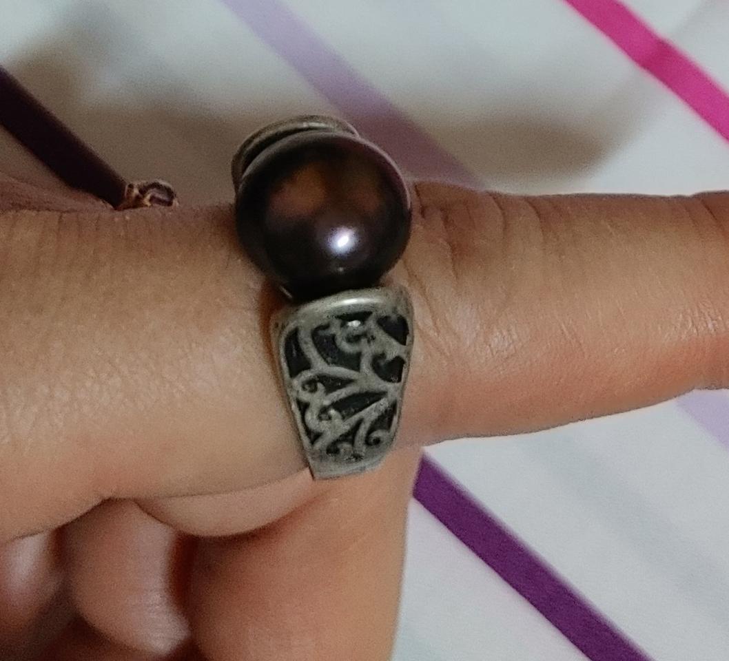 흑담수진주8미리실버반지