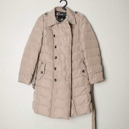 S.LRIAHH 여자66 트렌치코트형 우아한 경량 롱패딩