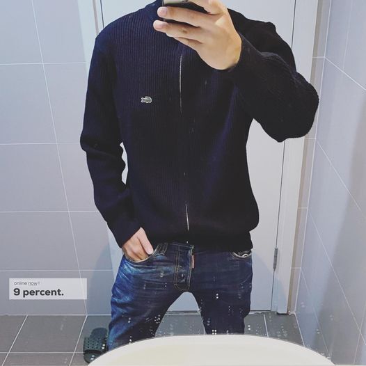 라코스테 집업가디건 니트 스웨터