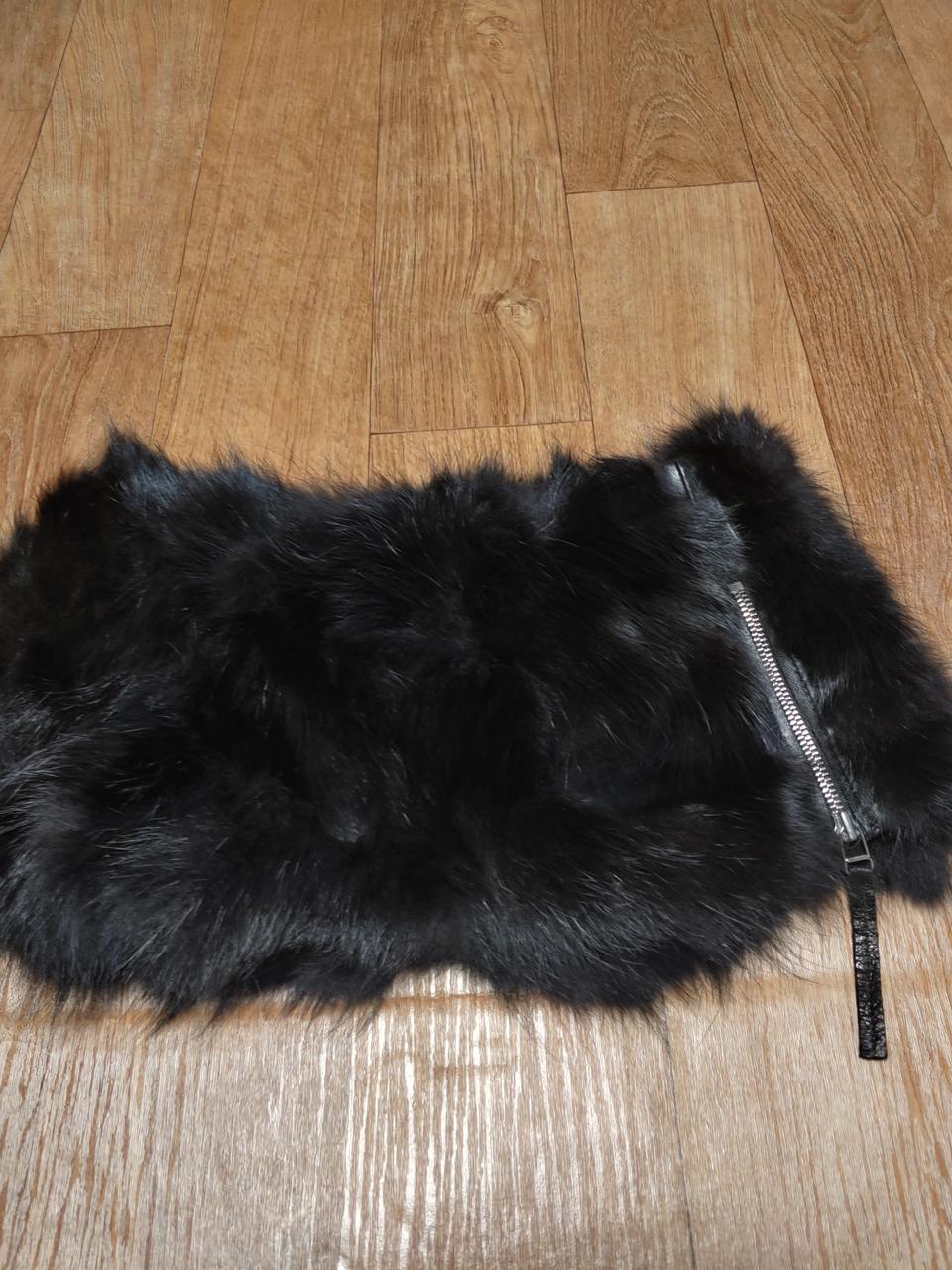 천연모피.(라쿤)워머.천연가죽(양)