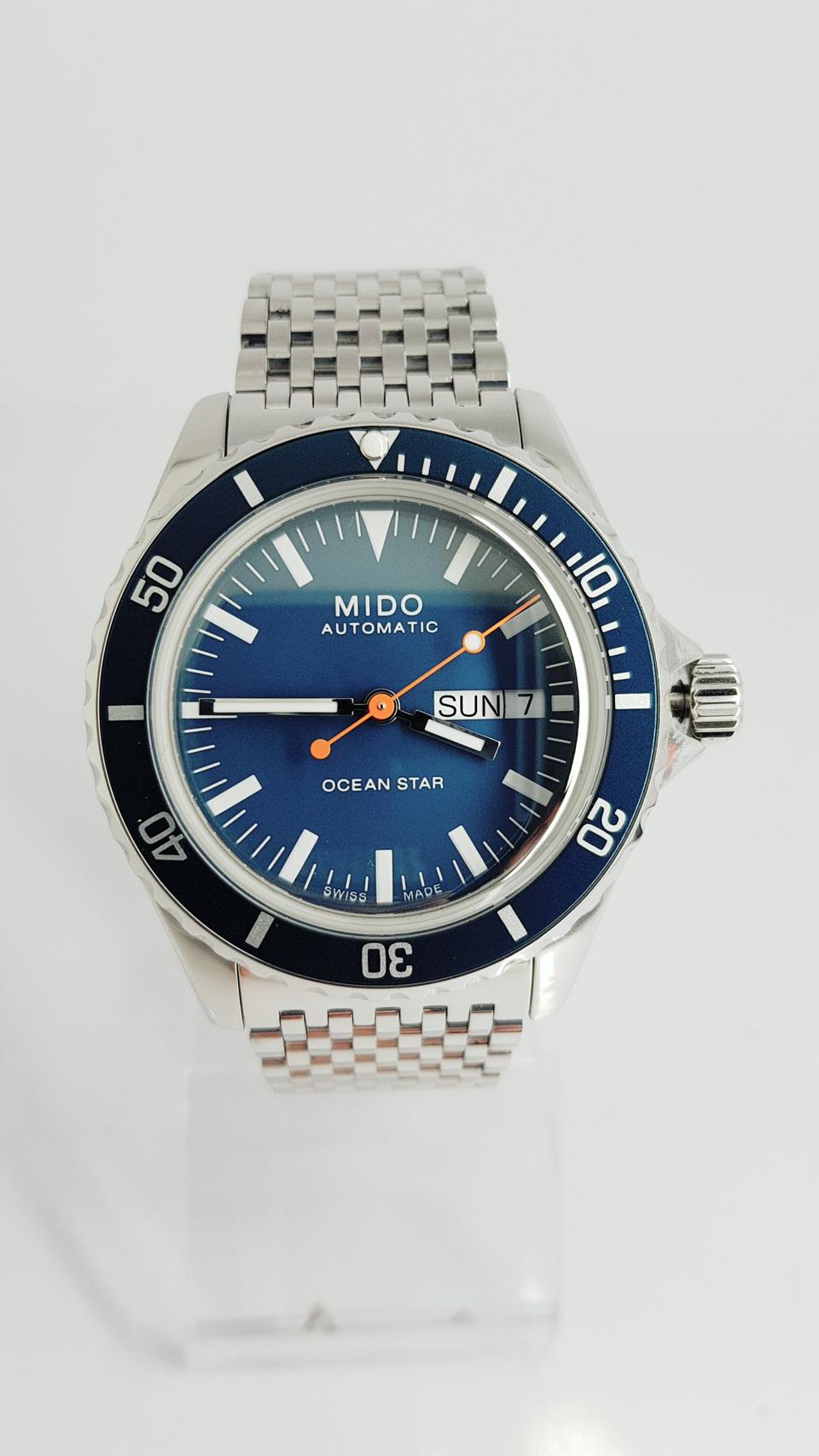 미도 오션스타 트리뷰트 남성 오토매틱 메탈시계(상태최상)