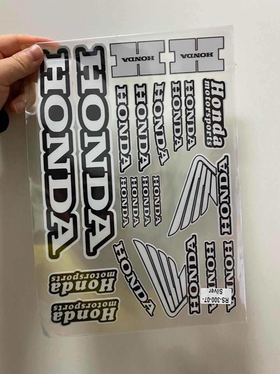 혼다 오토바이 스티커 하양