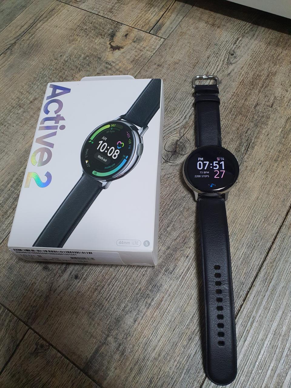 갤럭시워치 액티브2 lte 44mm 스테인리스 실버 풀박스 A급