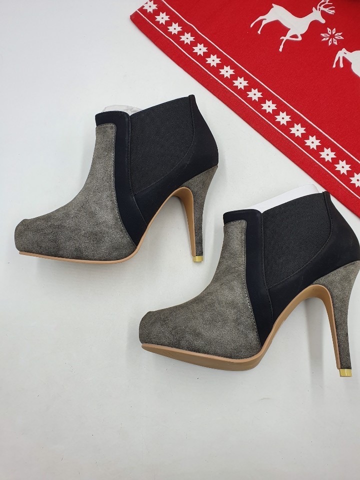 [세일]배색 가보시 앵클부츠