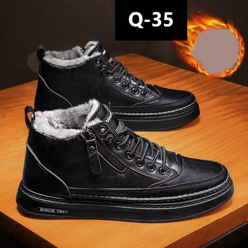 남성 하이탑  양털 슈즈(기모안감)